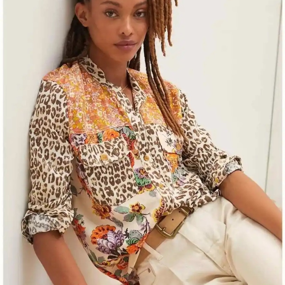 Pilcro and the Letterpress Multicolor Patchwork Tunic